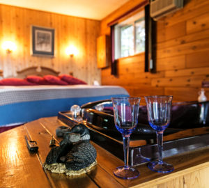 One of Barrier Bay's romantic cabins.